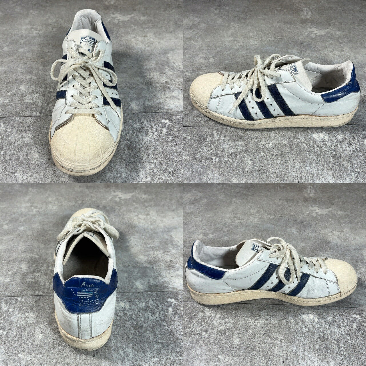 SUPERSTAR 80s Vintage Leather Low-Top Sneakers Size 27cm