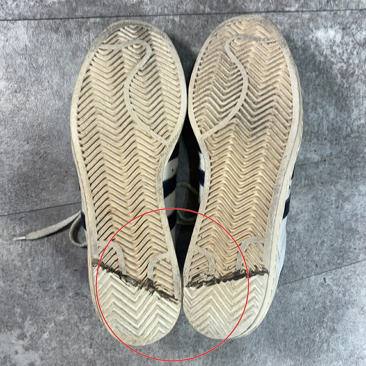 SUPERSTAR 80s Vintage Leather Low-Top Sneakers Size 27cm