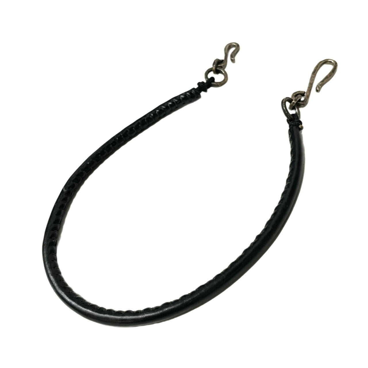 Vintage Lien GUIDI Leather Black Wallet Chain