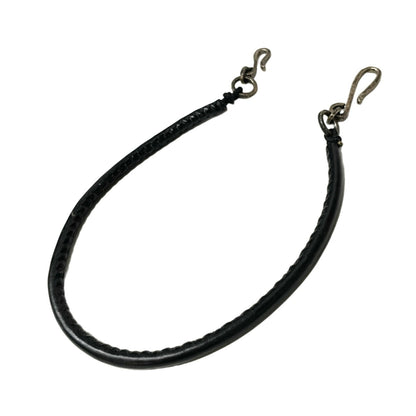 Vintage Lien GUIDI Leather Black Wallet Chain