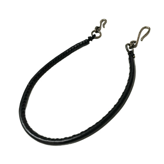 Vintage Lien GUIDI Leather Black Wallet Chain