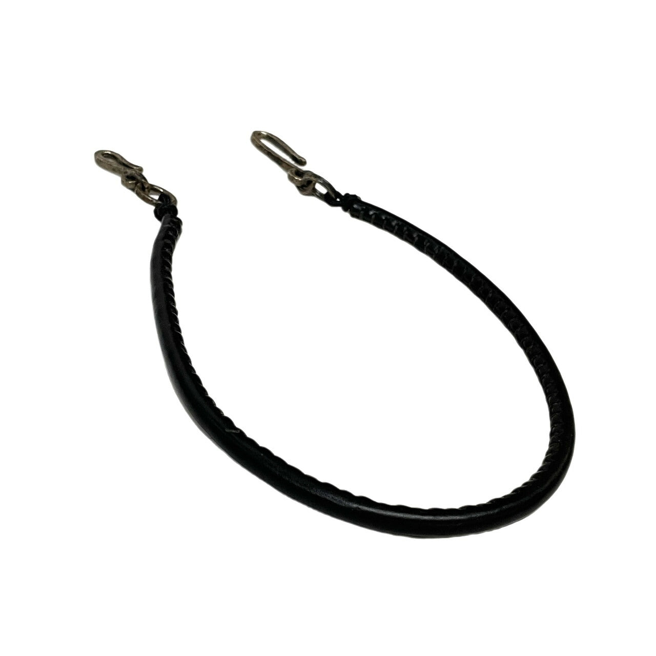 Vintage Lien GUIDI Leather Black Wallet Chain