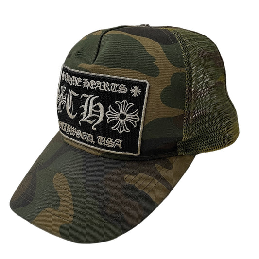 Vintage CHROME HEARTS CH PATCH Green Camo Mesh Size ONE SIZE