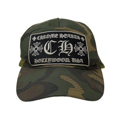 Vintage CHROME HEARTS CH PATCH Green Camo Mesh Size ONE SIZE