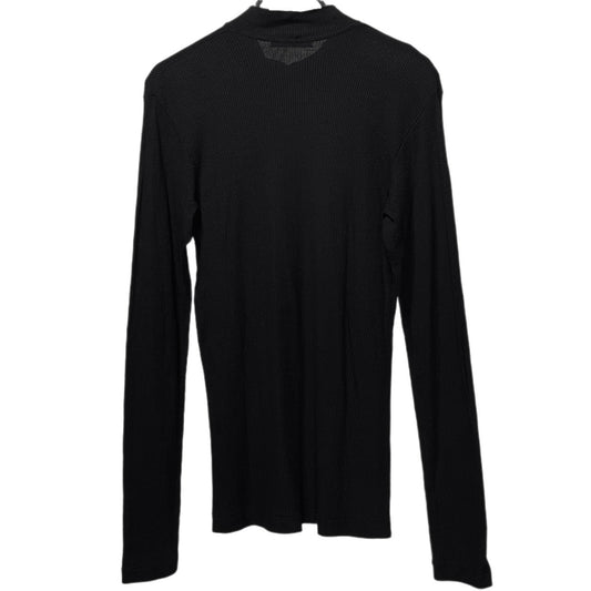 Vintage Y's for men Rayon Wool Rib Mock Neck T-Shirt Size XS