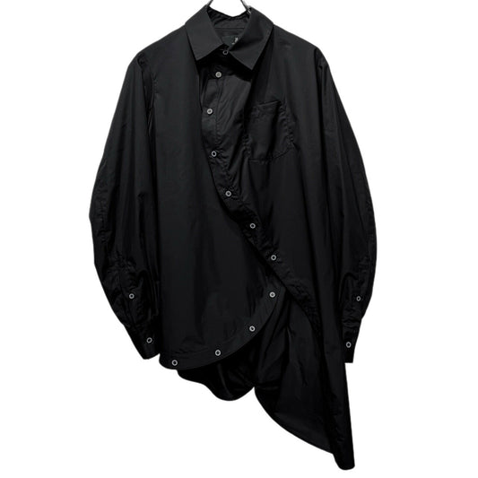ANREALAGE Black Ball Deconstructed Long Sleeve Shirt Size 48