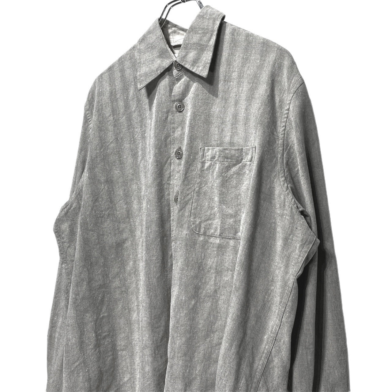 OUR LEGACY 26SS Shadow Stripe Regular Shirt Gray Size 44