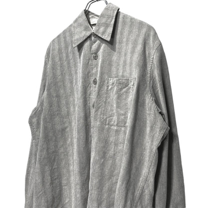 OUR LEGACY 26SS Shadow Stripe Regular Shirt Gray Size 44