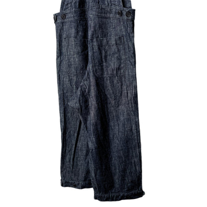 O PROJECT Cotton Linen Blue Denim Overalls Size M