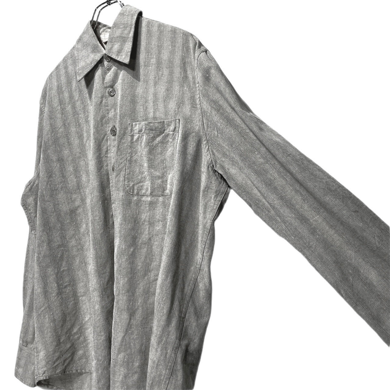 OUR LEGACY 26SS Shadow Stripe Regular Shirt Gray Size 44