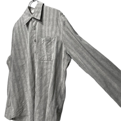 OUR LEGACY 26SS Shadow Stripe Regular Shirt Gray Size 44