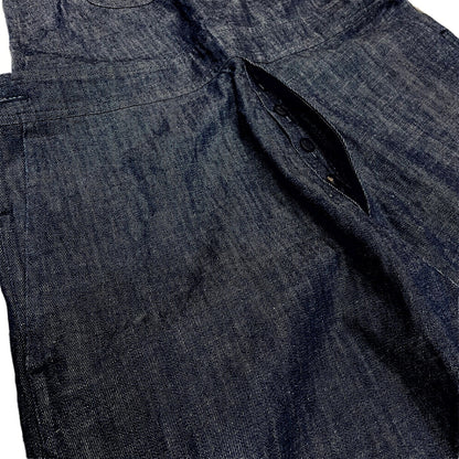O PROJECT Cotton Linen Blue Denim Overalls Size M