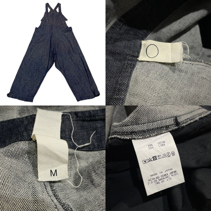 O PROJECT Cotton Linen Blue Denim Overalls Size M