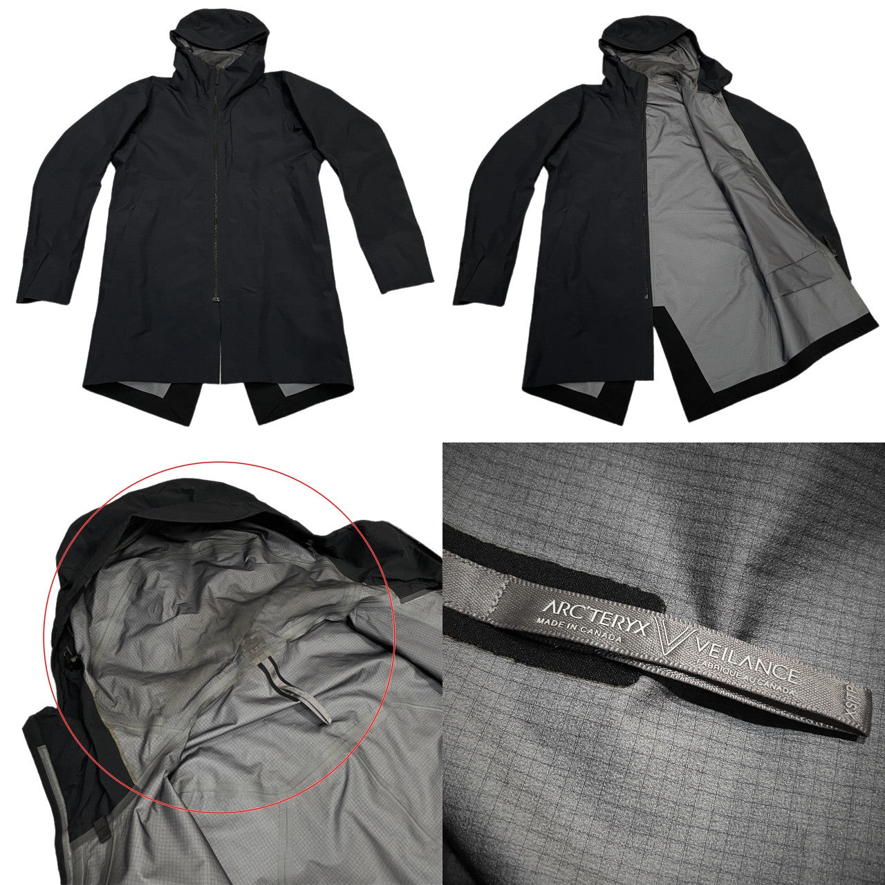 ARC'TERYX VEILANCE Monitor Nylon Coat Black Size XS