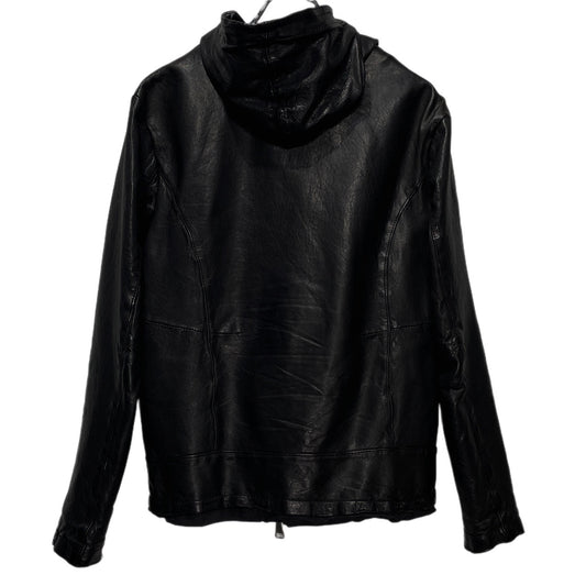 GIORGIO BRATO 17SS Lamb Leather Hooded Jacket Size 46