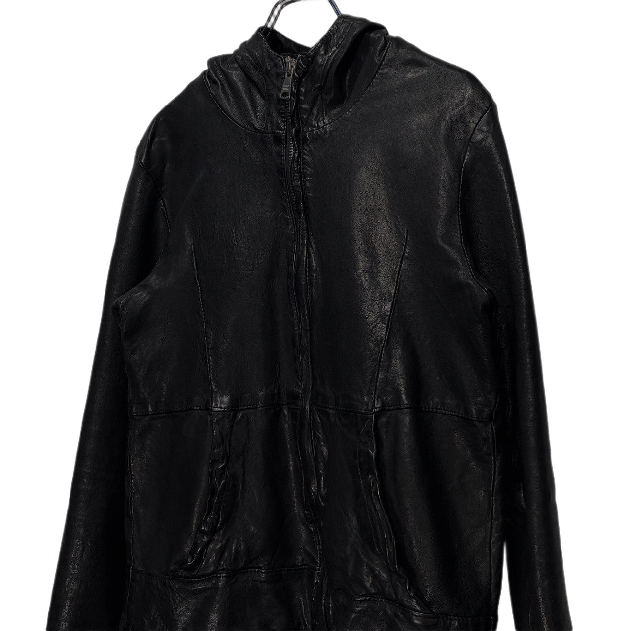 GIORGIO BRATO 17SS Lamb Leather Hooded Jacket Size 46