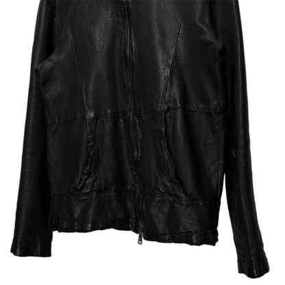 GIORGIO BRATO 17SS Lamb Leather Hooded Jacket Size 46