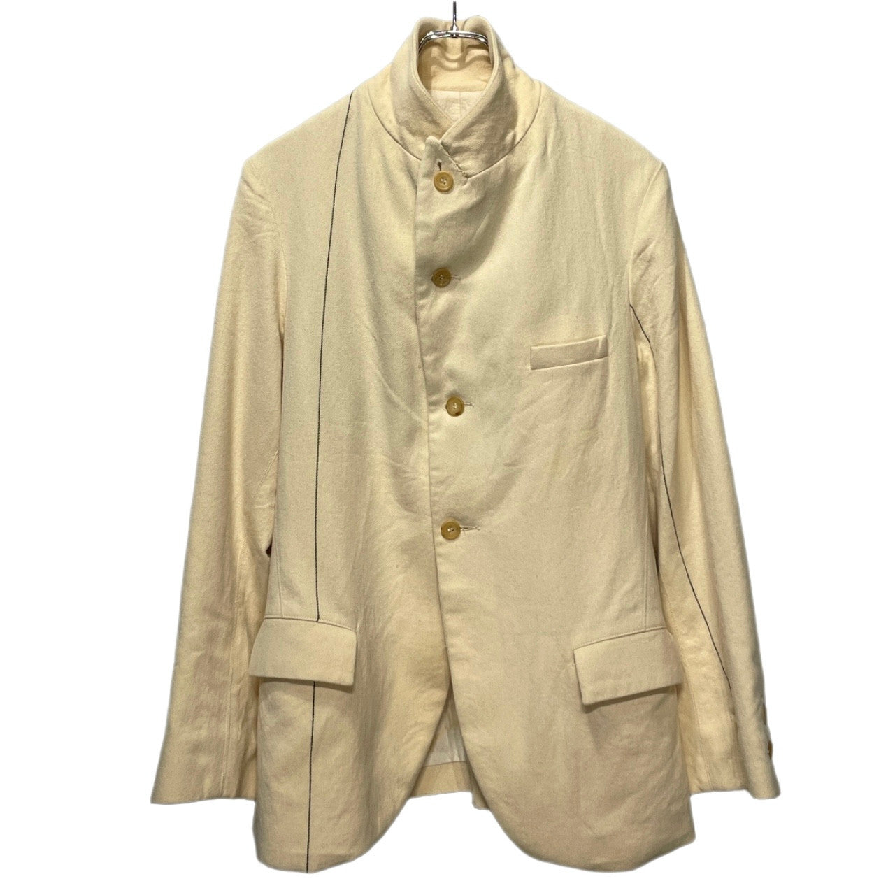 Paul Harnden Shoemakers Beige Pinstripe Wool Tweed 4B Size S