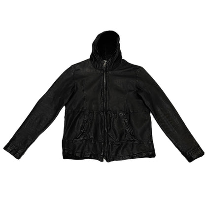 GIORGIO BRATO 17SS Lamb Leather Hooded Jacket Size 46