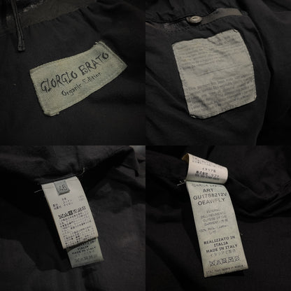 GIORGIO BRATO 17SS Lamb Leather Hooded Jacket Size 46
