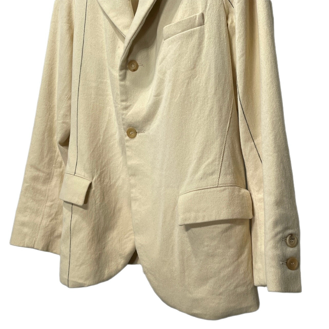 Paul Harnden Shoemakers Beige Pinstripe Wool Tweed 4B Size S