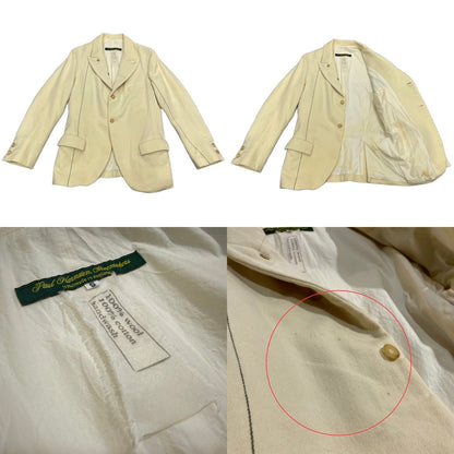 Paul Harnden Shoemakers Beige Pinstripe Wool Tweed 4B Size S