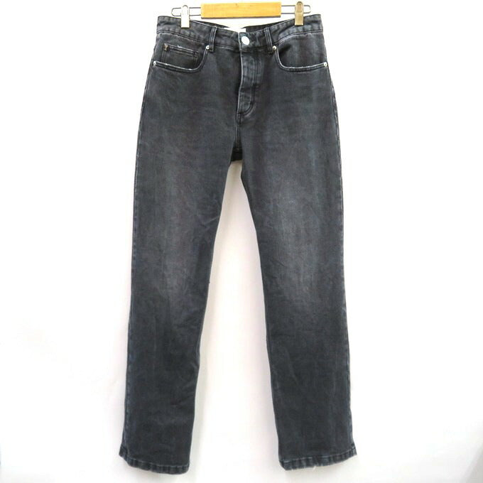 AMI PARIS Straight Black Denim Pants Size 28