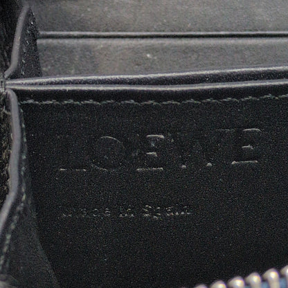 LOEWE Blue Leather 6 Card Zip Wallet Size ONE SIZE