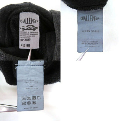 CHALLENGER College Pullover Hoodie Black Size M