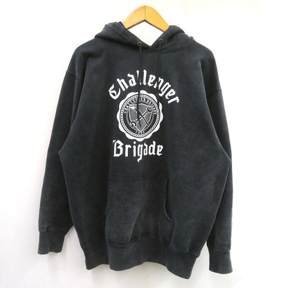 CHALLENGER College Pullover Hoodie Black Size M