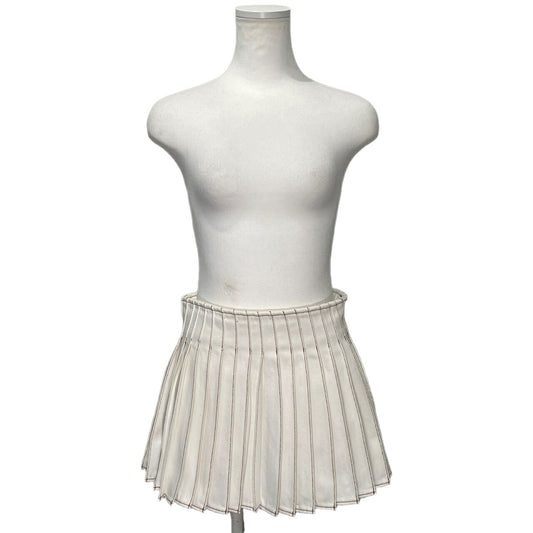AMI PARIS 23SS Cotton Mini Pleated Skirt White Size 25