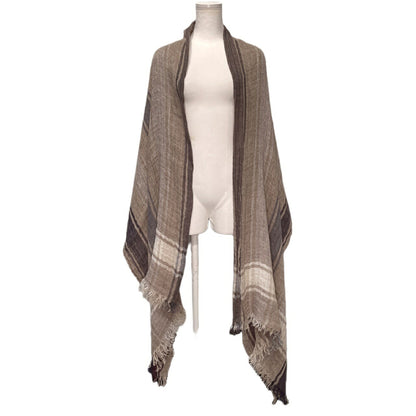 Brunello Cucinelli Linen Check Stole Beige
