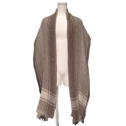 Brunello Cucinelli Linen Check Stole Beige