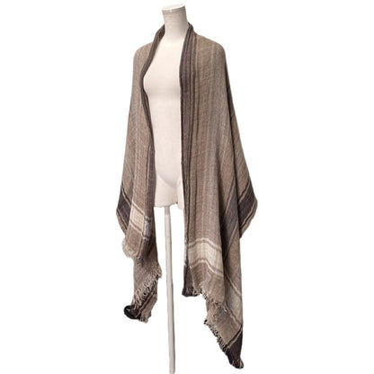 Brunello Cucinelli Linen Check Stole Beige