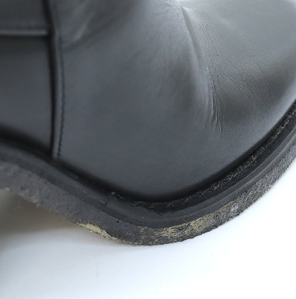 CHANEL Turn-lock Short Leather Boots Size 36
