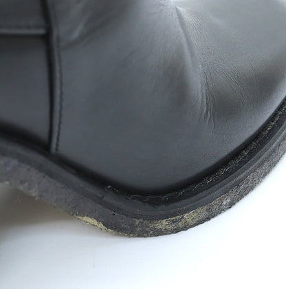CHANEL Turn-lock Short Leather Boots Size 36