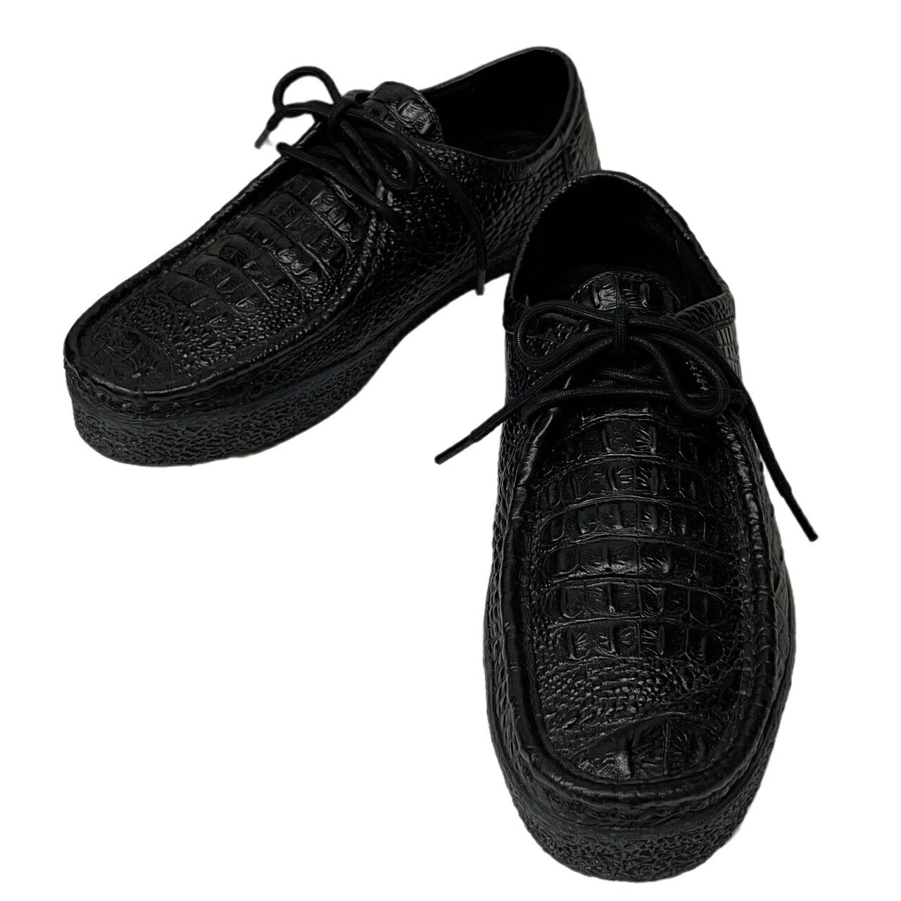 Last Resort AB MOC LO Black Croc Embossed Leather Size 29cm