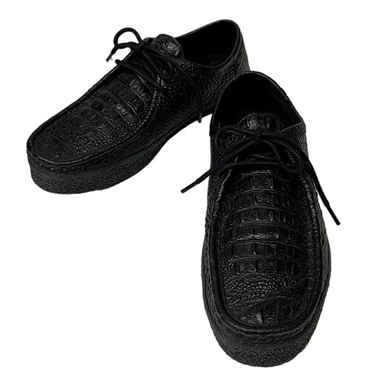 Last Resort AB MOC LO Black Croc Embossed Leather Size 29cm