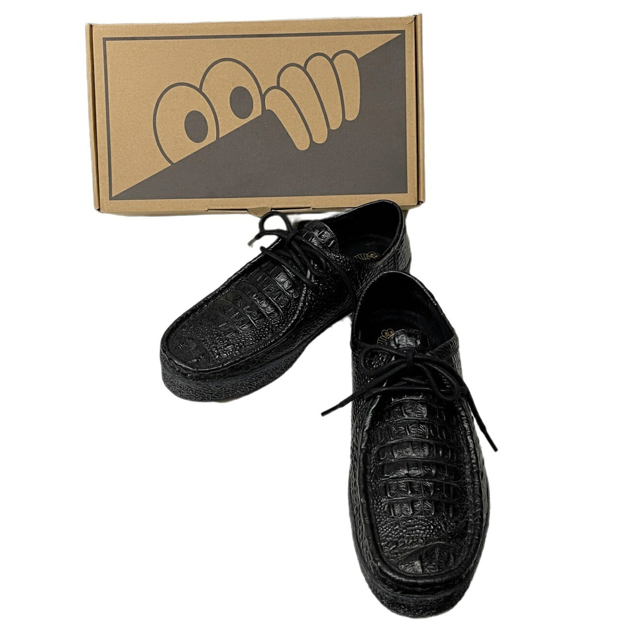 Last Resort AB MOC LO Black Croc Embossed Leather Size 29cm