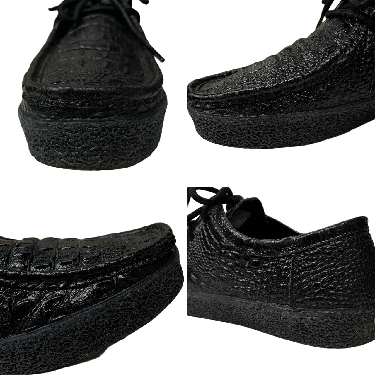 Last Resort AB MOC LO Black Croc Embossed Leather Size 29cm