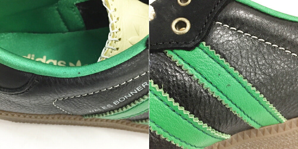 adidas x Wales Bonner Samba Black/Green Sneakers Size 8.5