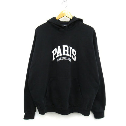 BALENCIAGA 22SS Cities Paris Logo Hoodie Black Size L