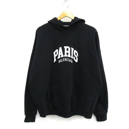 BALENCIAGA 22SS Cities Paris Logo Hoodie Black Size L