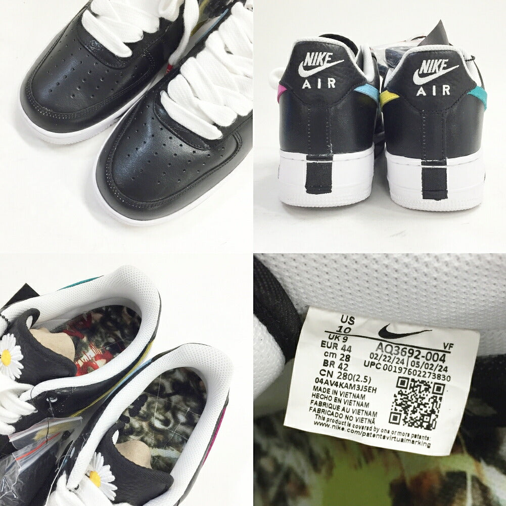 PARANOISE x Nike Air Force 1 '07 Black Sneakers Size 10