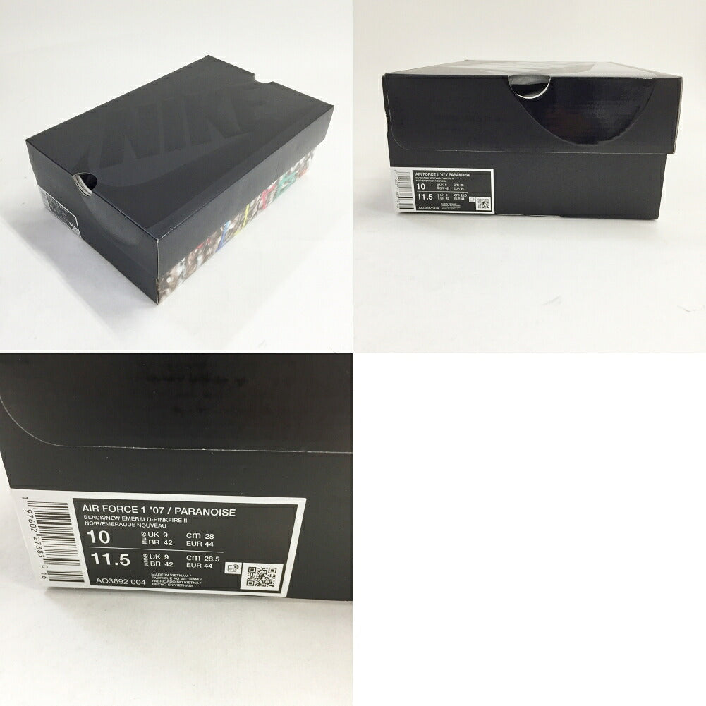PARANOISE x Nike Air Force 1 '07 Black Sneakers Size 10