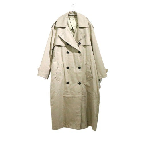 UNUSED 18AW Oversized Cotton Silk Trench Coat Beige Size 00