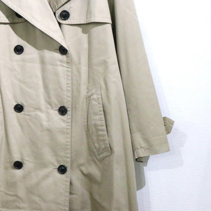 UNUSED 18AW Oversized Cotton Silk Trench Coat Beige Size 00