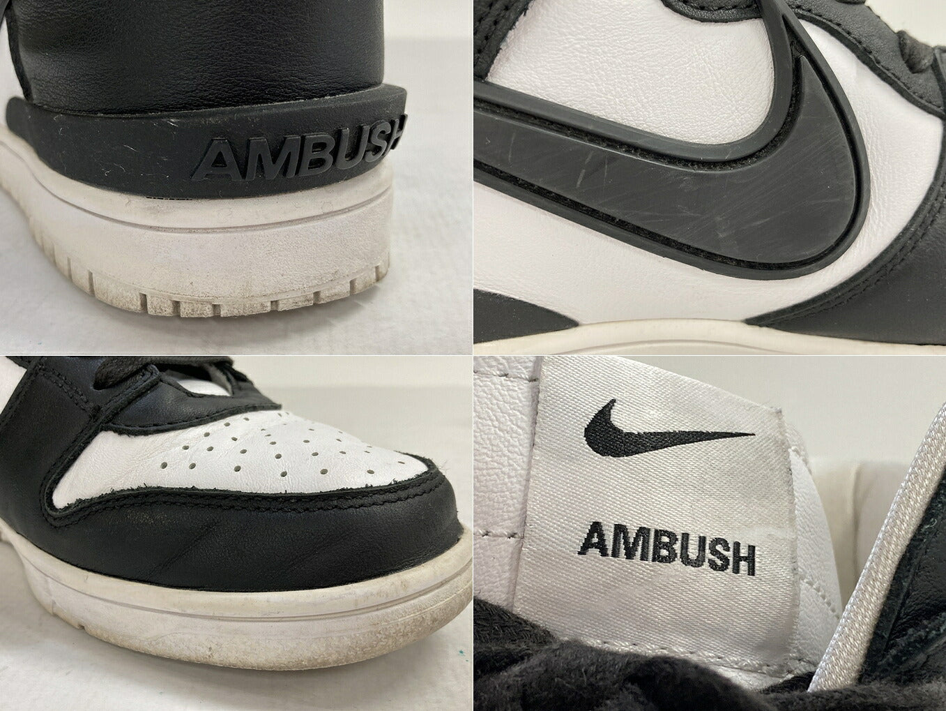 AMBUSH x Nike Dunk High Black/White Sneakers Size 27cm