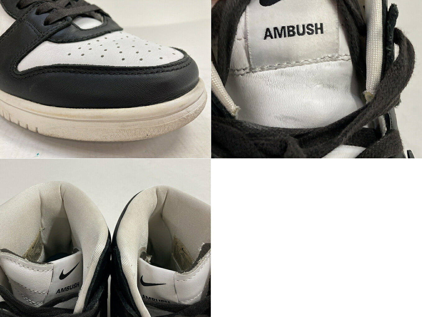 AMBUSH x Nike Dunk High Black/White Sneakers Size 27cm