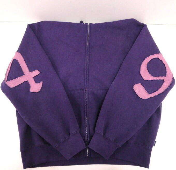 Supreme 26SS Cut Out Zip Up Hoodie Purple Size M